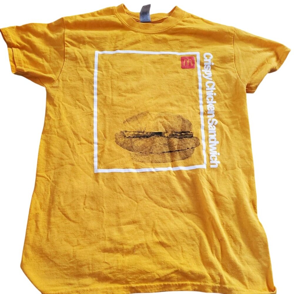 McDonald's Yellow Crispy Chicken Sandwich T-Shirt Men's Small